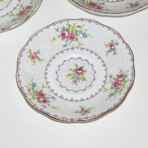2 Royal Albert Petit Point Saucers for Feacups Bone China England Cottagecore